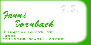 fanni dornbach business card